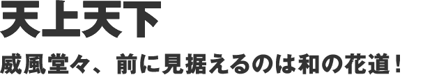 天上天下 - 威風堂々、前に見据えるのは和の花道！